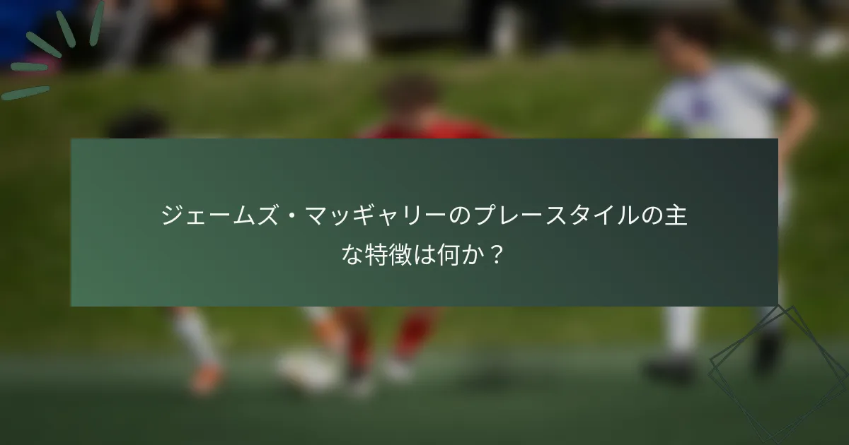 ジェームズ・マッギャリーのプレースタイルの主な特徴は何か?
